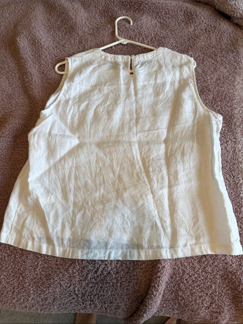 Quince White Linen Sleeveless Tank Top - Picture 2 of 2